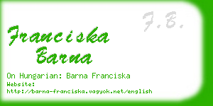 franciska barna business card